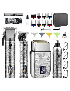 Cortapelos GSKY 740-SILVER Kit Aseo 4 en 1 Profesional