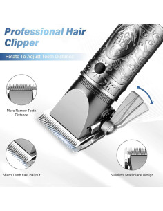 Cortapelos GSKY 740-SILVER Kit Aseo 4 en 1 Profesional 2