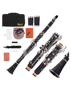 Clarinete Bb 17 llaves MW073 para principiantes con estuche