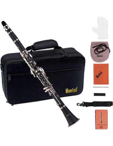 Clarinete Bb 17 llaves MW073 para principiantes con estuche