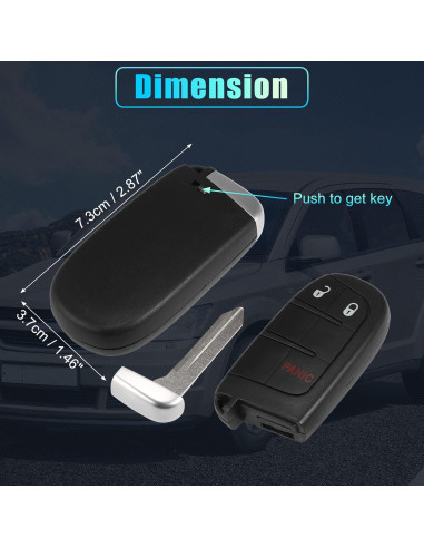 Llave de Entrada Sin Llave X AUTOHAUX para Dodge 2011-2022