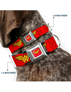 Collar de Perro Buckle-Down Wonder Woman Rojo 23-38 cm 2