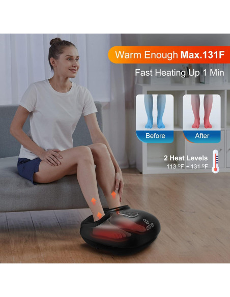 Masajeador de Pies Comfier CF-521 Shiatsu con Calor y Compresión