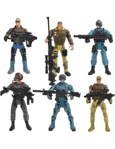 Juego de 12 Figuras de Acción Ai-Fun Zombi y Mercenario 10cm 2