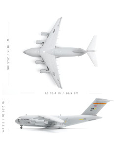 Modelo C-17 Globemaster II NUOTIE 26x12.5cm Metal Militar 2