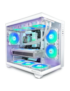 Caja de PC MUSETEX Y6 ATX Blanca con 6 Ventiladores ARGB