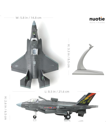 Modelo F-35 Lightning II NUOTIE 1:72 Metal con Soporte