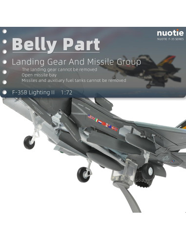 Modelo F-35 Lightning II NUOTIE 1:72 Metal con Soporte
