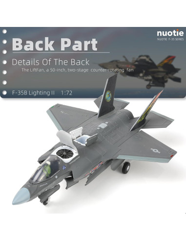 Modelo F-35 Lightning II NUOTIE 1:72 Metal con Soporte