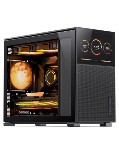 Caja de PC Jonsbo D31 MESH Negro Micro ATX con Pantalla