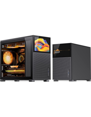 Caja de PC Jonsbo D31 MESH Negro Micro ATX con Pantalla
