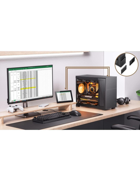 Caja de PC Jonsbo D31 MESH Negro Micro ATX con Pantalla