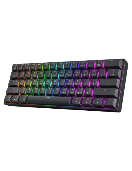 Teclado Mecánico HK Gaming GK61 60% Hotswap RGB 61 Teclas