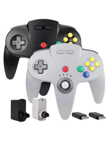 Controlador Inalámbrico N64 SAFFUN USB Recargable 2 Receptores