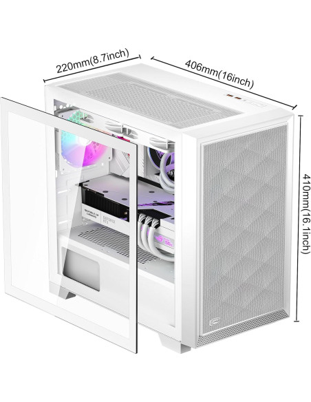Caja PC PCCOOLER C3D310 M-ATX con Ventiladores ARGB