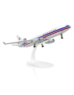 Modelo de Avión MD-11 Americano QIYUMOKE 21 cm Metal