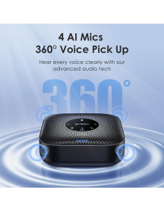 Altavoz de Conferencia EMEET M0 Plus - 4 Micrófonos AI 360 2