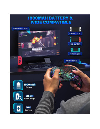 Controlador Inalámbrico DBEPANK Pro para Nintendo Switch