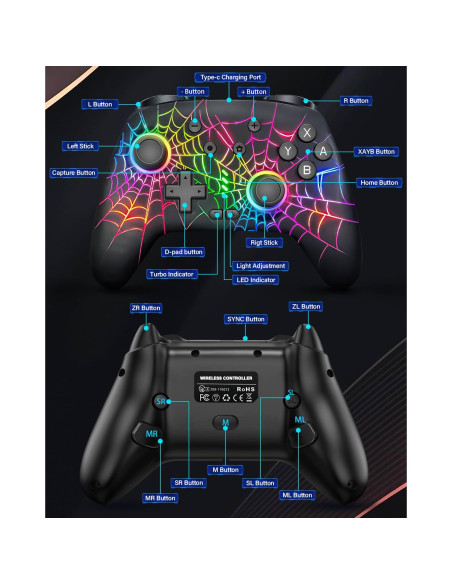 Controlador Inalámbrico DBEPANK Pro para Nintendo Switch