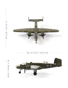 Modelo B-25B Mitchell 1:200 NUOTIE Bombardero Diecast 2