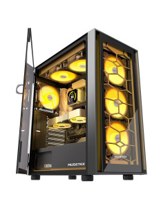 Caja de PC MUSETEX G07 ATX con 6 Ventiladores ARGB