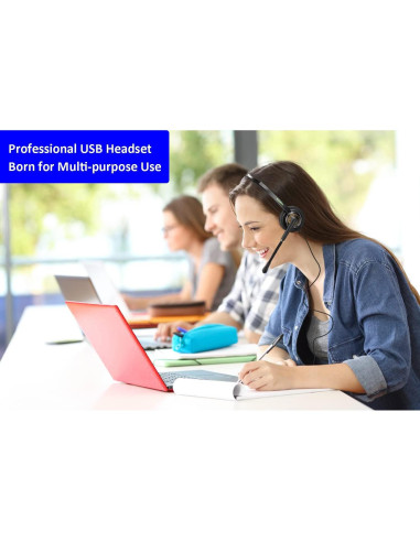 Auricular USB Kejia KML02USB con micrófono y cancelación de ruido