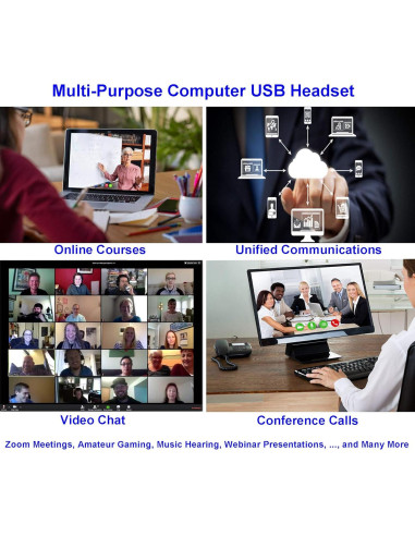 Auricular USB Kejia KML02USB con micrófono y cancelación de ruido