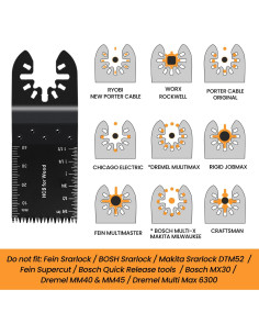 CONNOO 96 Piezas Cuchillas Oscilantes y Lijas Multiuso 2