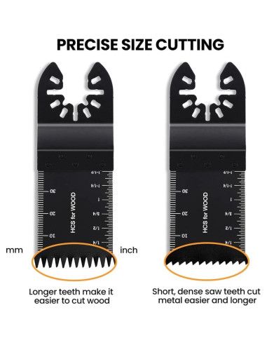 CONNOO 96 Piezas Cuchillas Oscilantes y Lijas Multiuso