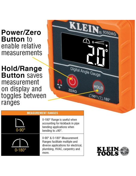 Nivel Digital Klein Tools 935DAG con Medidor de Ángulo