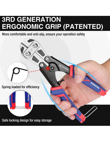 Cortador de Pernos WORKPRO 20.32 cm Mango Ergonómico