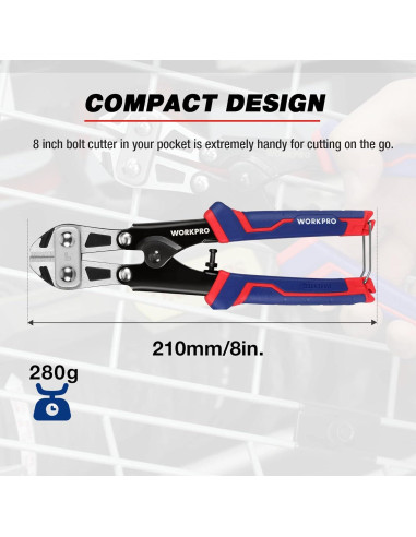 Cortador de Pernos WORKPRO 20.32 cm Mango Ergonómico
