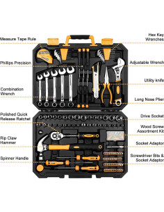 DEKOPRO Kit de Herramientas 158 Piezas para el Hogar 2