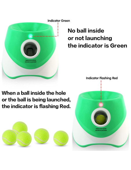 Lanzador de Pelotas WookYumy Verde con 6 Pelotas Mini Lanzador de Pelotas WookYumy Verde con 6 Pelotas Mini