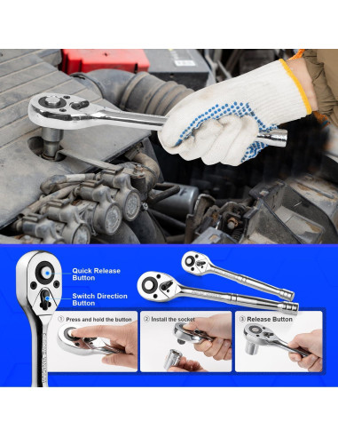 Juego de Herramientas Prostormer 240 Piezas con Caja Aluminio