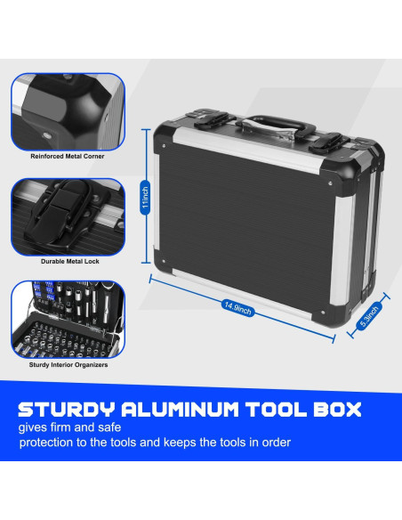 Juego de Herramientas Prostormer 240 Piezas con Caja Aluminio