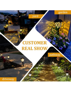 Luces Solares GIGALUMI para Jardín 6 Piezas LED Blanco Cálido 2