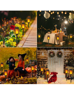 10 Luces Solares Exteriores Miusikit con Llama Parpadeante 2