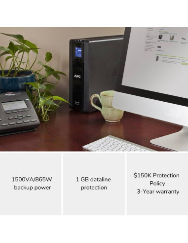 APC UPS 1500VA Respaldo Batería AVR BR1500G 10 Salidas