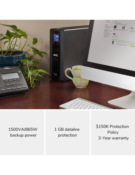 APC UPS 1500VA Respaldo Batería AVR BR1500G 10 Salidas