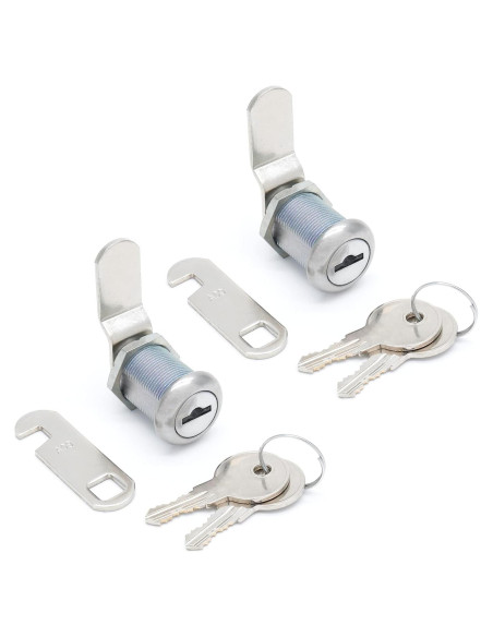 Cerradura de Cajón Qjaiune 2 Paquete Cilindro 22mm Niquelado