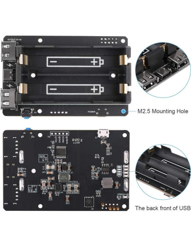 UPS MakerHawk para Raspberry Pi 4B/3B+ 5V Cargador