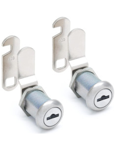 Cerradura de Cajón Qjaiune 2 Paquete Cilindro 22mm Niquelado 2