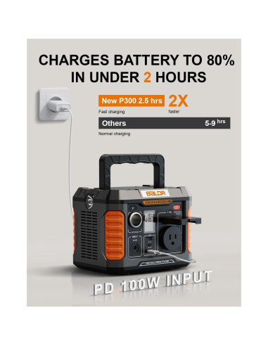 Estación de Energía Portátil BALDR Pioneer 300W 231Wh
