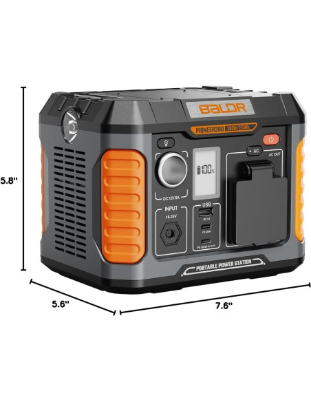 Estación de Energía Portátil BALDR Pioneer 300W 231Wh