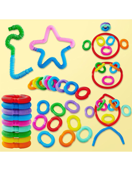 Set de 72 Tubos Pop JOYIN Antiestrés para Niños - 9 Colores