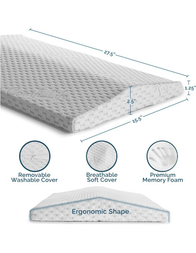 Almohada Soporte Lumbar ComfiLife Estándar Espuma Memoria