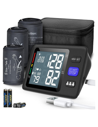 Máquina de Presión Arterial AQESO U80AH, 3 Mangas Ajustables