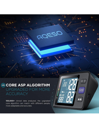 Máquina de Presión Arterial AQESO U80AH, 3 Mangas Ajustables