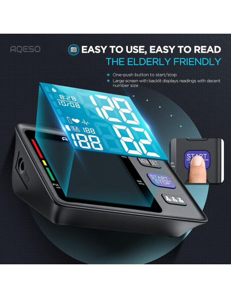 Máquina de Presión Arterial AQESO U80AH, 3 Mangas Ajustables